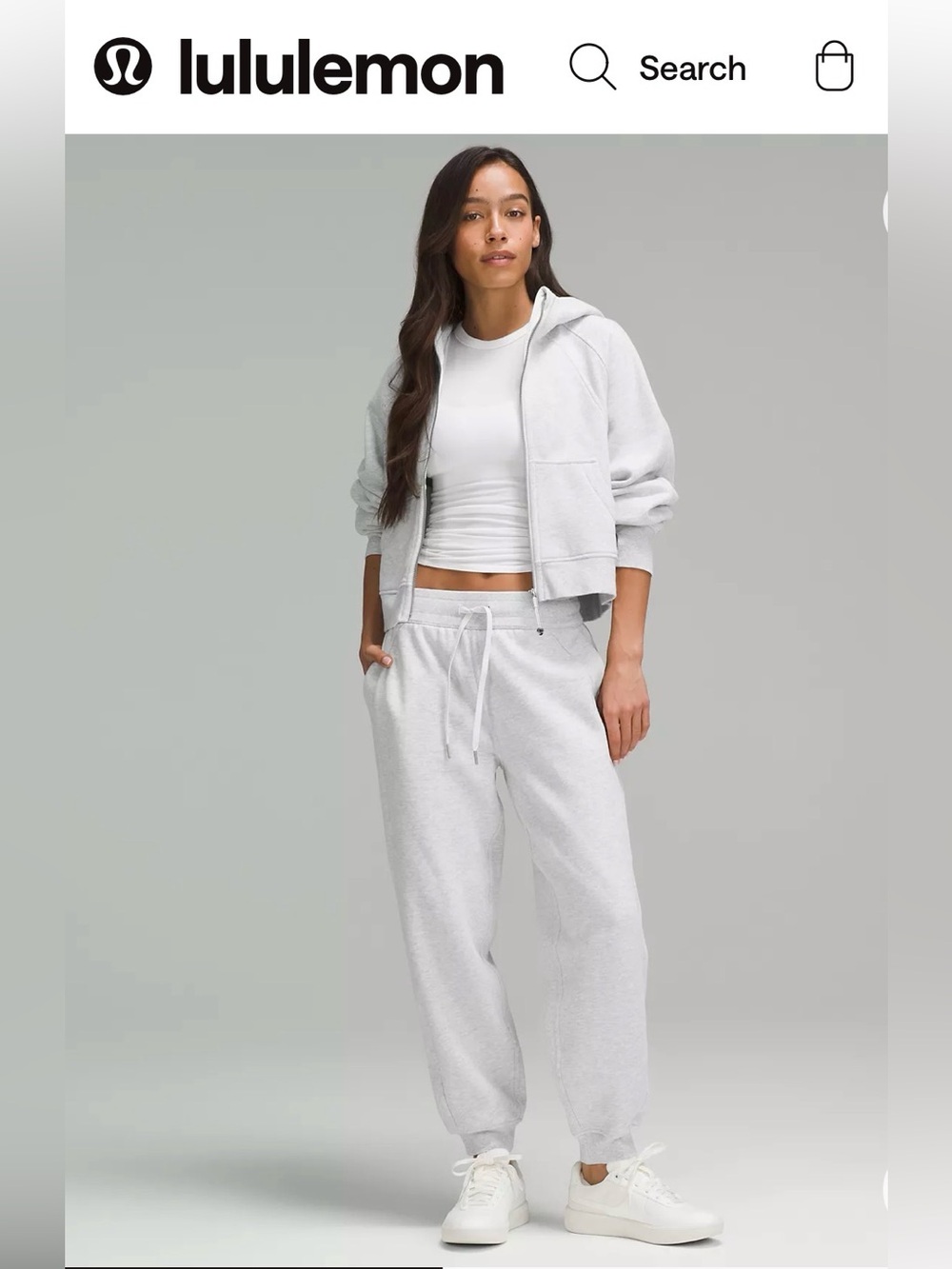 lululemon Women's Heather Gray Drawstring Joggers
